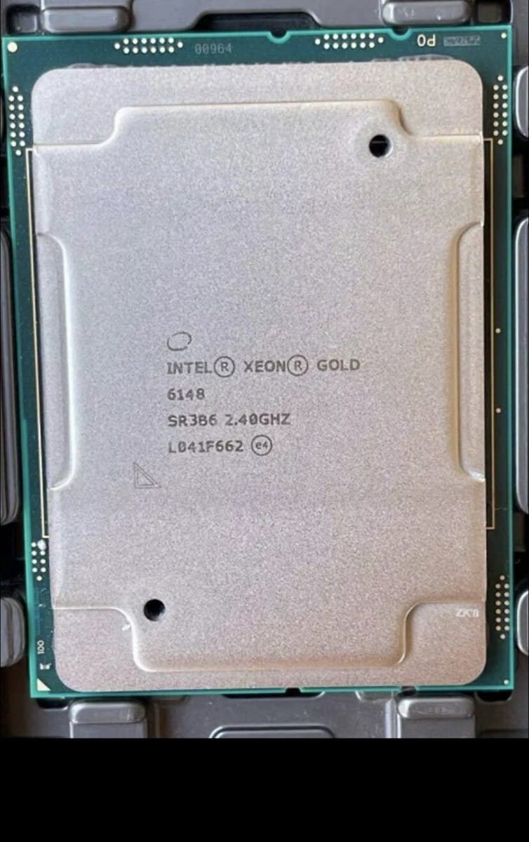 Intel Xeon Gold 6148 20-Core 2.40GHz Processor – 27.5MB Cache, 150W, LGA3647, SR3B6 (Refurbished)